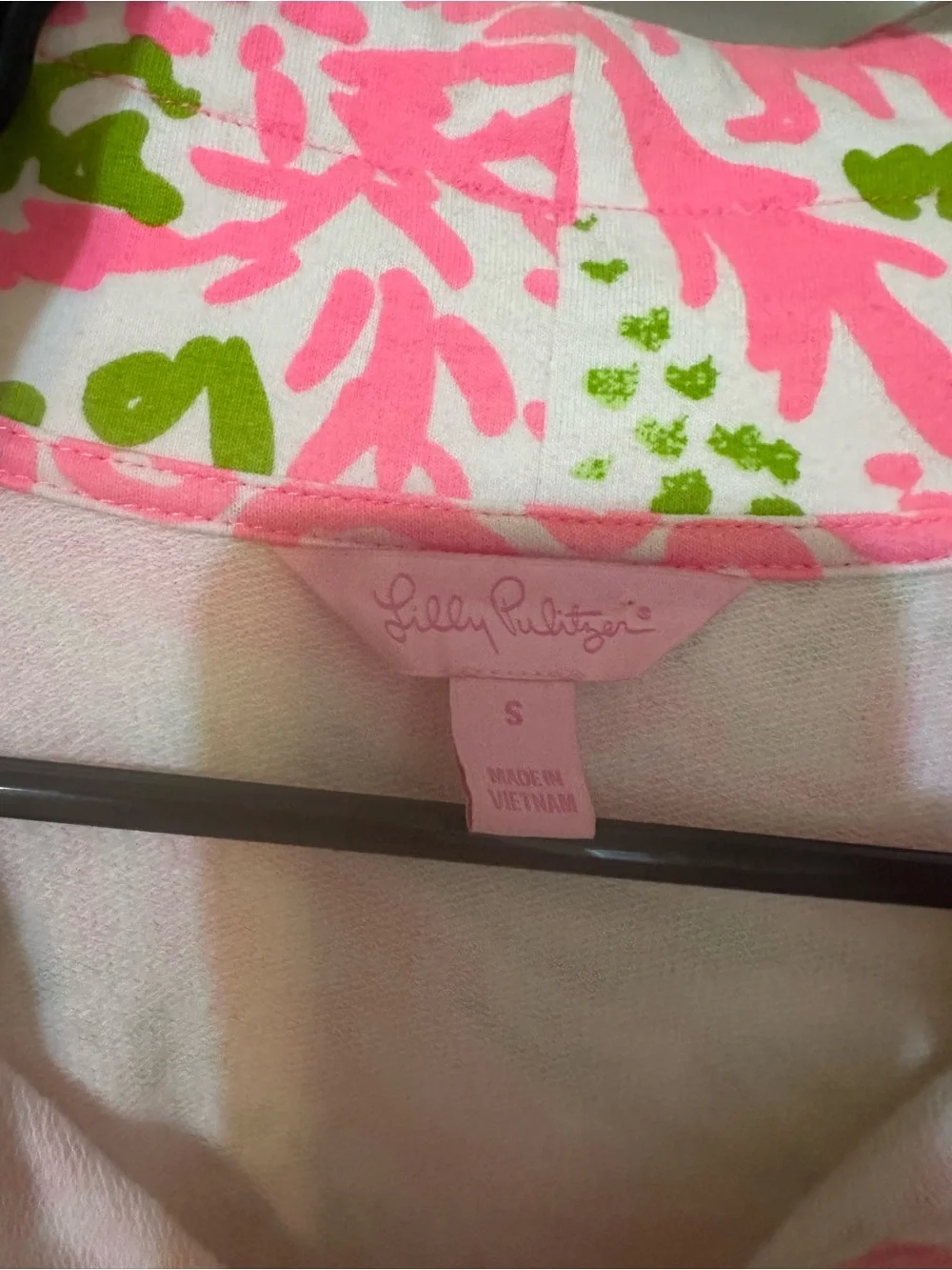 Lilly Pulitzer Skipper Popover Tropi Pineapple Sweatshirt Pink Green Size S⁠